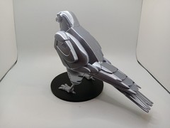 Retro Silverhawks Tally Hawk statue figure 7″ 3D printed metallic silver plastic