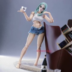 1/12 Custom Female Vest Denim Shorts For 6” Romankey Action Figure（No Figure）