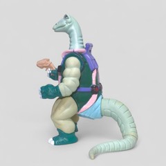 DINOSAUCERS BRONTO THUNDER 🇧🇷 GLASSLITE BRAZIL VINTAGE FIGURE WITH 3D WEAPON