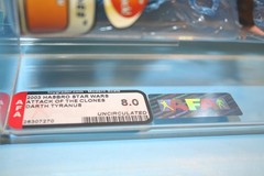 STAR WARS 2003 AFA GRADED MINT ON CARD AOTC DARTH TYRANUS FIGURE WEAPON HASBRO