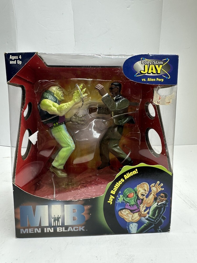 1997 Galoob MIB Men in Black Body Slam Jay & Alien Action Figure In Box