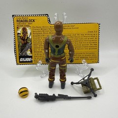 1988 GI JOE TIGER FORCE ROADBLOCK v3 100% COMPLETE WITH FILE CARD