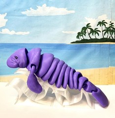 3D Printed Manatee, 9″ Full Articulated Manatee with Stand, Stress Relief Toy