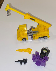 original G2 Transformers yellow HOOK 100% COMPLETE unbroken Devastator FREE SHIP