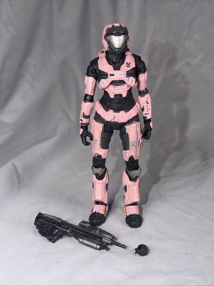 Mcfarlane Halo Reach Series 3 Spartan Air Assault Pink Figure Complete