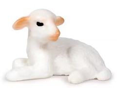 Sheep Lamb Toy Action Figure Small Animal Figurine Doll Gift for Kids