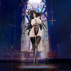 HiPlay BearPanda 1/4 Scale Fourth Edition Black Nun Anime Figurine Age 15+