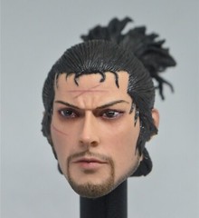 Miyamoto Musashi Samurai Sword Man Head Carved 1/6 Scale DIY 12” Action Figure