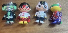 Ryan’s World Toys Lot Of 4 Figures 3″ Gator, Red Titan, Pilot And Panda Robot
