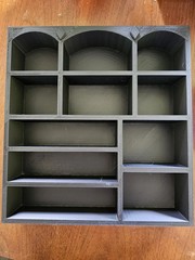 Miniature Wall/Tabletop Black Display Shelf MiniVerse, MiniBrand, Trinkets 1:6