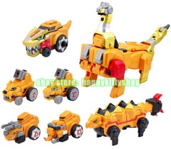 Dino Core Golden Ultimate D-Buster Tyranno Figure 7 in 1 Dinosaur Robot No Box