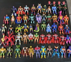 ULTIMATE MASTERS OF THE UNIVERSE MOTU ORIGINS LOT OF 54+ FIGURES & CUSTOM PARTS