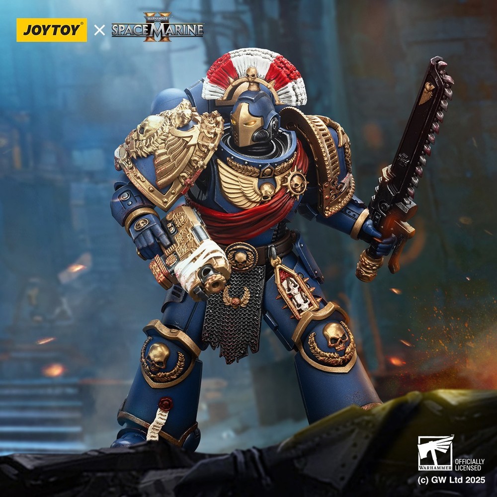 JOYTOY Warhammer 40K 1/18 Ultramarines Relic Secundus Armour with Artificer bolt