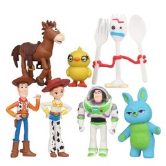 7Pcs Toy Story 4 Action Figures Set Woody Buzz Jessie Forky Model Doll – no box