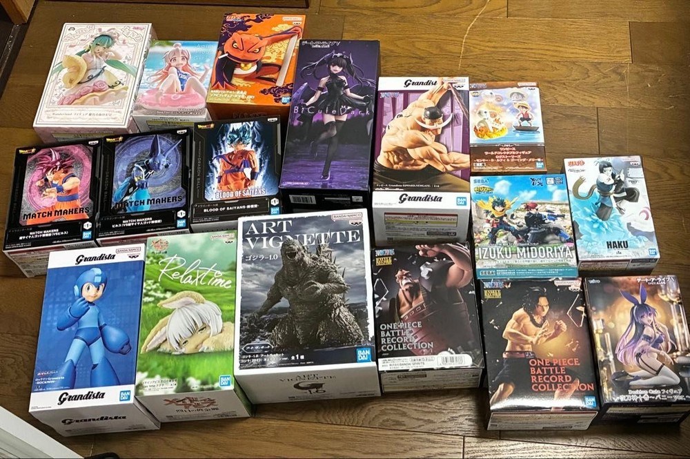 Anime Figure Lot 17pcs One Piece Dragon Ball MHA Godzilla Prize Bundle New