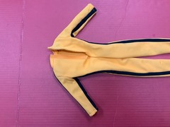 Orange and black jumpsuit for action figure 15″ long