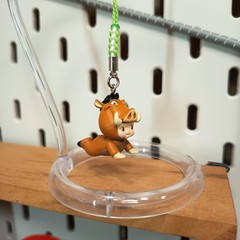 KEWPIE Baby as LION KING BOAR PUMBAA 1″ Mini Figure KEYCHAIN CHARM Toy Miniature