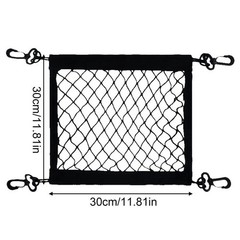 Motorcycle Cargo Net Polyester High Elastic Cargo Net with 4 Adjustable Hooks