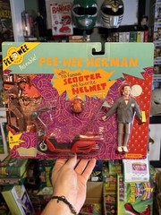 Pee-wee Herman Figure w/ Scooter & Helmet – 1988 Matchbox MOC Beautiful VTG