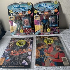 Star Trek The Next Generation Lot Benzite + Dathon 1993 Playmates Plus 2 Comics