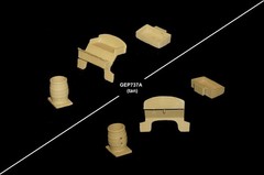 MARX Covered Wagon accessories seat barrel box (tan) buckboard toy soldiers