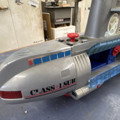 Class 1 Plastic Submarine Vehicle Playset Set w/ Mini Figures Gray/Blue/Red