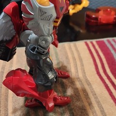 Plastic Action Figure Red Gray Black Yellow Transforming Robot T-Rex Toy