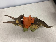 2017 Primal Clash Dino Commander Triceratops Figure Lanard with saddle Dinosaur