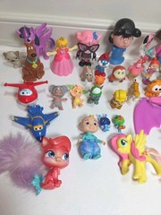 Mixed Kids Character Toy Lot Paw Patrol Dora MLP Scooby Doo Princess Peach 34pc