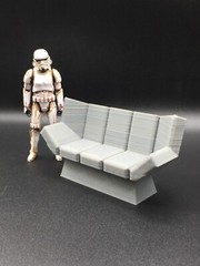 CUSTOM SCI FI SOFA for 3.75 1:18 scale figures diorama STAR WARS GI JOE (B12)