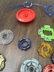 beyblade assorted lot some rare launchers metal plastic