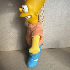 1990 Bart Simpson 8.5” Plush Doll with Plastic Head Orange Shirt Free US Ship