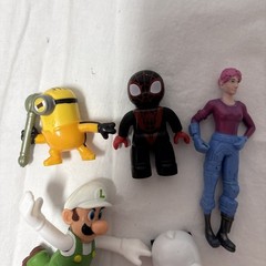 Small Toy Lot Of 5 Minion Spider-Man Luigi Rabbit Fortnite