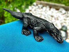 Realistic Beautifully Detailed Hand Painted Komodo Dragon Lizard PVC Figure
