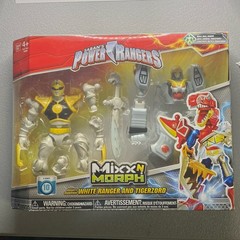 N A227 Mighty Morphin Power Ranger White Ranger and Tigerzord Mixx N Morph MMPR