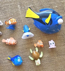 Lot Of 10 Disney Finding Nemo Dora Toy Figures 1.25″ To 5.5″ Pearl, Squirt,…