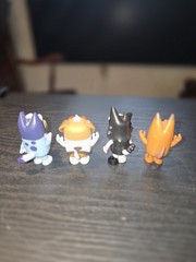 Lot of 4 BLUEY Plastic Figures Ludo Studio Moose Bluey Jack Mackenzie Pretzel