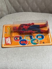 VINTAGE 1979 MEGO PIN PIN TOYS 8″ SPIDERMAN ACTION FIGURE NEW ON CARD NEAR MINT