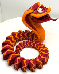 Sssnuggle the Cartoonish 3D Printed King Cobra Snake Figure