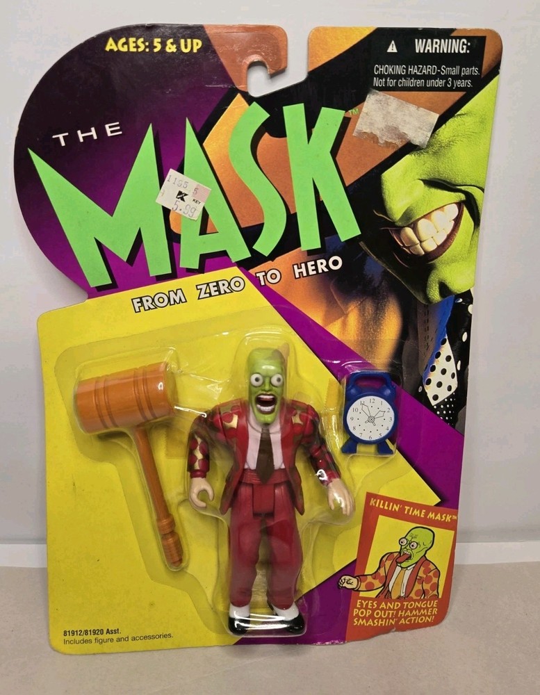 The Mask Movie Killin’ Time Mask Vintage 1995 Action Figure New Kenner-New