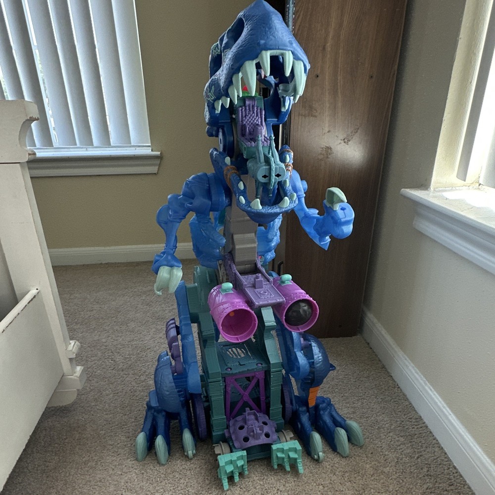 Fisher-Price 30″ Imaginext Ultra T-Rex Blue Ice Dino 2015 Mattel Light/Sound