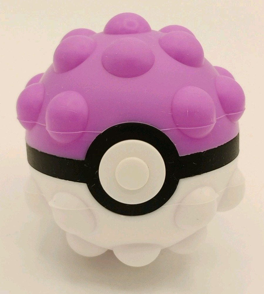Pokemon Nintendo Knobby Silicone Purple Pokeball Stress Ball, Fidget Ball
