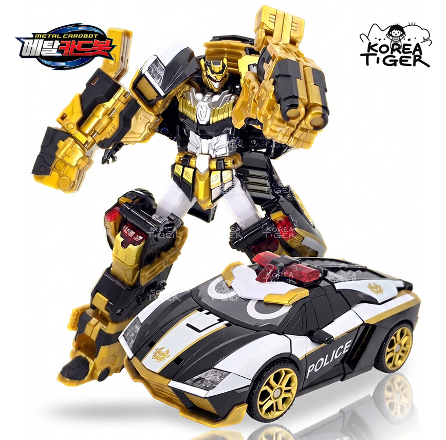 NEW Metal Cardbot ULTIMATE BLUE COP Black Edition Robot Transforming KOREA STOCK
