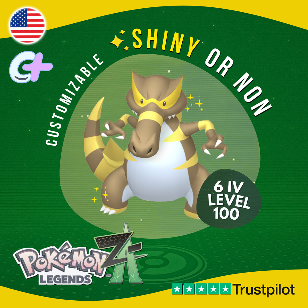 Krookodile Shiny or Non ✨6 IV Pokémon Legends Z-A Competitive Customizable ZA Z