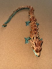 3D Printed Crystal Dragon Flexible Full Articulated Dragon Desk Toy Decoration