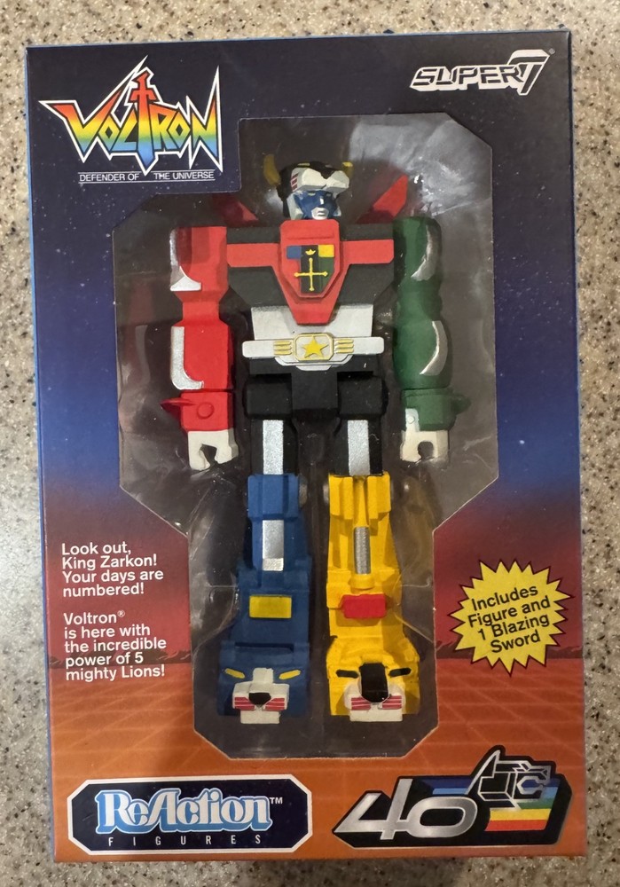 Super7 Voltron 40th Anniversary Reaction figure, unopened