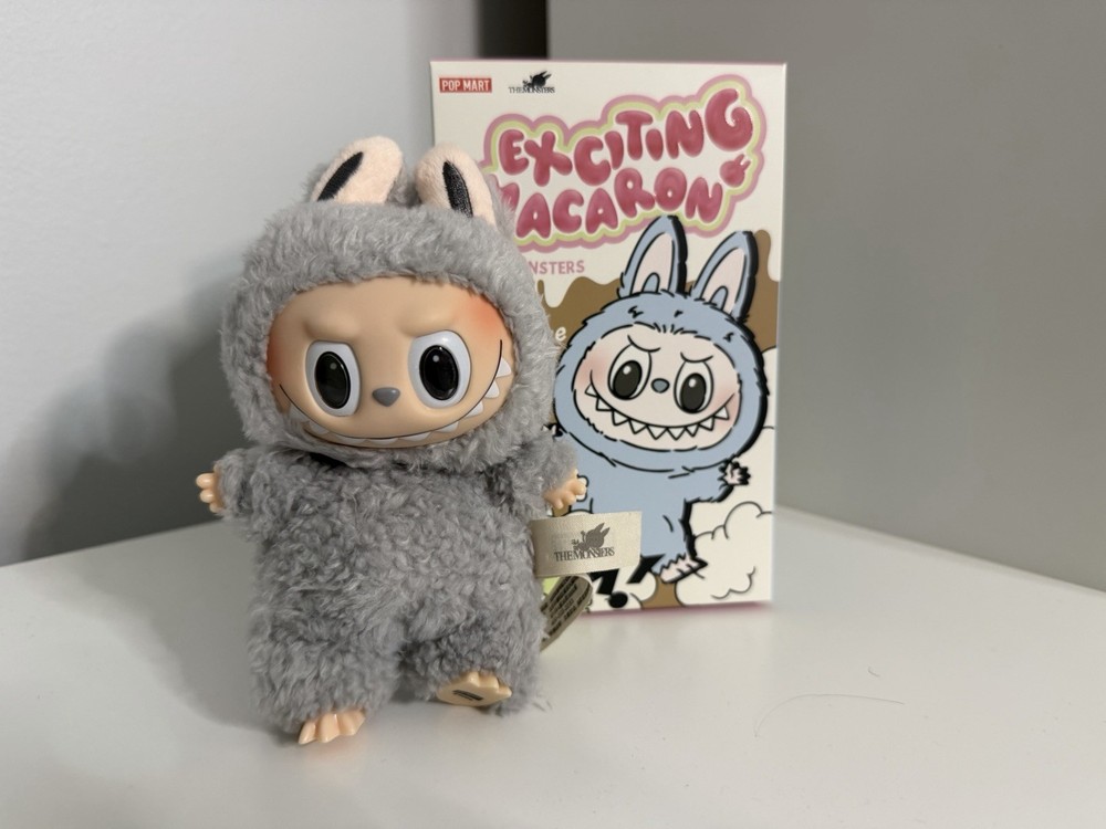 POP MART Labubu The Monsters Exciting Macaron Series Plush Dolls – Sesame Bean