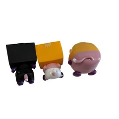 Set Of 3 Lanky Box Figurines