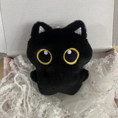 10cm Cute Black Cat Plush Toy Doll Small Pendant Cuddly Pillow Cushion