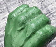 Vintage Marvel Incredible Hulk Foam Smash Fist Hands Sound Tested Both Work